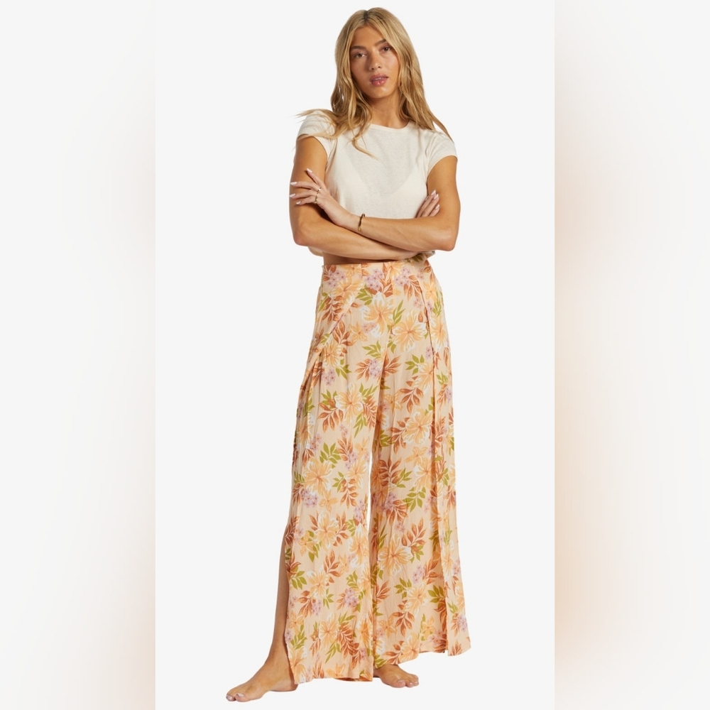 NWT Billabong Split Floral Pants